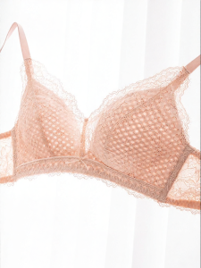 Non-wired Lightweight Breathable French Lace Small Bust Push-up Summer Bra