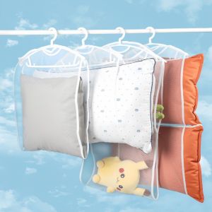 Household Pillows Drying Device Windproof Balcony Drying Rack Outdoor Pillow Drying Mesh Bag Net Pocket Pillow Doll Rack