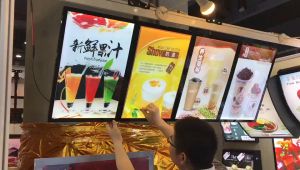 LED Menu Ad Board Backlit LED A2 A3 Poster Frame Stadium Fast Food Restaurant Hanging Light Led Board Menu 40x50cm Size  Signs Advertising LED 广告牌 菜单显示屏 广告灯箱 广告牌