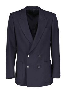 Áo Vest Nam Màu Xanh Hải Quân Dáng Hai Hàng Khuy Cổ Điển Chất Liệu Cotton Pha Polyester Và Len Thích Hợp Cho Đám Cưới/kinh Doanh