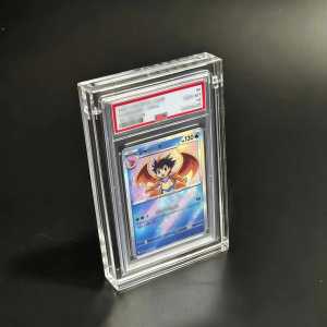 Takara Tomy | Anime Character Rating Card Brick PTCG Graded Yu Gi Oh Pokemon Card Display Stand Transparent Acrylic Brick UV Protection