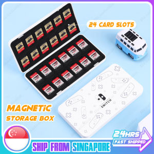 🇸🇬[Ready Stock] 24 IN 1 Game Card Case for Nintendo Switch Game Card Micro SD Card Cassette Case Magnetic Cartridge Box With Soft Slot for NS Lite Oled Cards Case Cover Storage Box Bag Nintendo Switch Oled / Lite Accessories