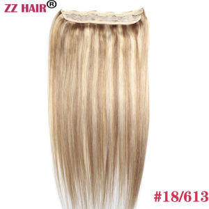 ZZHAIR 100% Brazilian Human Remy Hair Extensions 16"-24" 1pcs Set 140g Clip-in One Piece Natural Straight