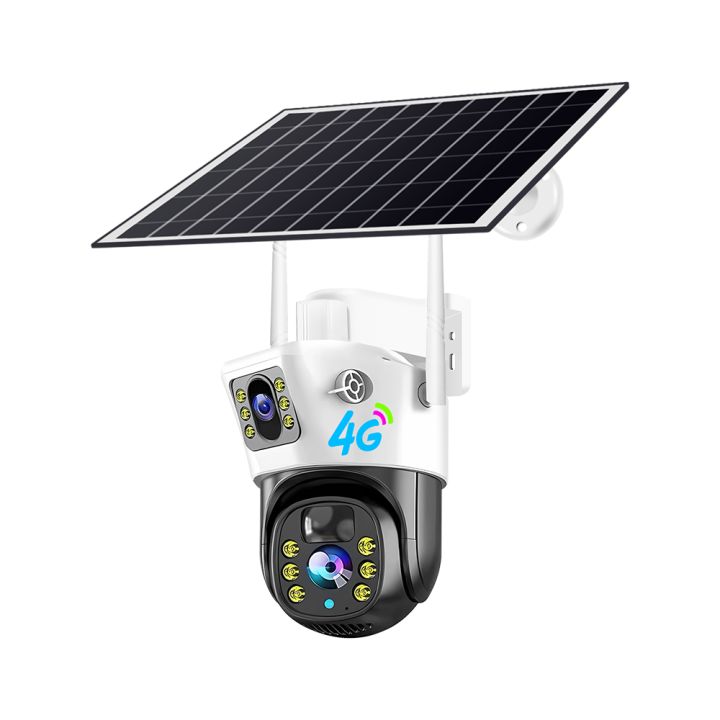 V380 4K ống kính kép Năng Lượng Mặt Trời Máy Ảnh 4G Sim không dây ngoài ...