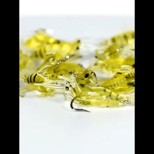 SITA 10pcs Bionic lure Soft lure with hook Luminous shrimp soft lure Artificial fake bait