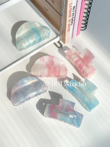 AM1013 Glowing Blue Star Sky Shark Clip Multicolor Fresh Hairpin Womens Fashionable Hair Accessories