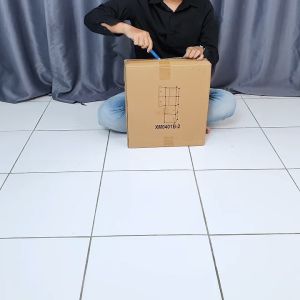 Lemari Plastik Portable 4 Pintu - Lemari 4 Pintu Plastik Praktis Bongkar Pasang Motif Karakter Lucu