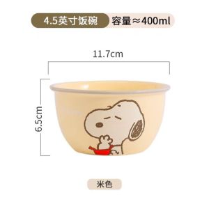 Mangkuk Keramik Snoopy / Sendok Snoopy / Mangkok Sendok Keramik Snoopy / Mangkok Snoopy Import