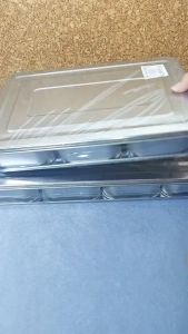 กล่องใส่อาหาร ใส่ท็อปปิ้ง สแตนเลสเกรดอาหาร มีถาดมีฝาปิด ถาดใส่เครื่องปรุง กล่องด้านใน 6ช่อง/8ช่อง