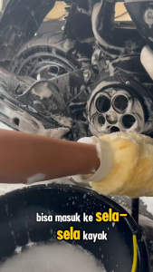 Sarung Tangan Cuci Microfiber Wool Mobil Motor / Wash Mitt Wool Lembut Anti Gores