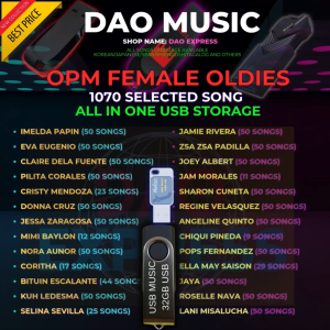 OLDIES FEMALE TAGALOG MUSIC SONGS IN USB FLASH DRIVE / MEMORY CARD MP3 320 KBPS plus OTG DUAL ADAPTER