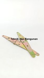 Engsel Gudang L 8\" Galvanis Chrome Kuningan
