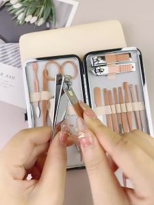 Bloomish Makeup Kit and Manicure Set Rose Gold 7pcs Nail Scissors Nail Scissors Set Custom Paint Manicure Manicure Tool Set