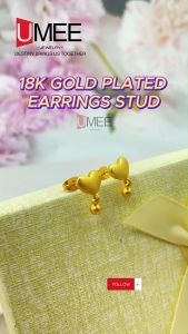 18k Gold Plated Stud Earrings Jewelry Accessories For Women