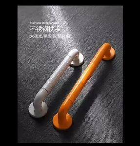 60cm Handle Kamar Mandi Stainless Grab Bar Kamar Mandi Night Glow Pegangan Bathtub Anti Selip Pegangan Toilet Untuk Lansia Pegangan Toilet