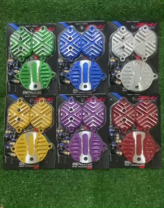 (ZH) ชุดฝาครอบวาล์ว CNC ฝาระบายไอเสีย 4 V. WAVE-125 พร้อมชุดอุปกรณ์ ฝาครอบวาล์ว