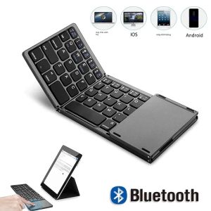 Bàn Phím Bluetooth Gập Không Dây Có Bàn Di Chuột Bàn Phím Mini 63 Phím Cho Windows Android IOS - Nút Đa Chức Năng Có Khả Năng