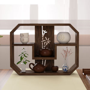 Kệ Trưng Bày Lưu Trữ Gỗ.Solid Wood Display Storage Rack Tea Set Shelf