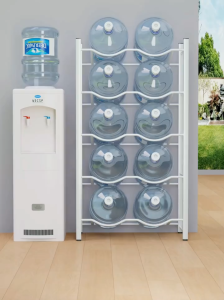 Water Dispenser Stand Water Gallon Rack 2/3/4/5 Layer Mineral Water Stand Water Dispenser Container Rack Stand Stand Carbon Steel Kitchen Organizer Stand for Office/House Use