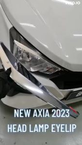 TCS new perodua axia 2023-2025 FORGED CARBON head lamp eye lip cover accessories