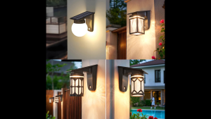 LED Outdoor Wall Light Solar Panels Fornt Porch House Gate Power Lights Down Modern Fixture Corridor Lamp Anti-Rust