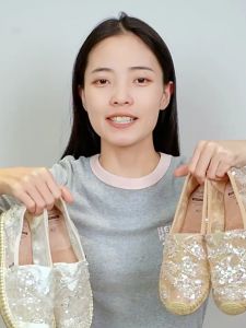 Joy&Mario womans Loafers Casual Breathable Mesh Ballet Flats Rubber Sole Sequined Flower
