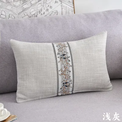 New Chinese Style Simple Modern Rectangular Lumbar Pillow Cover