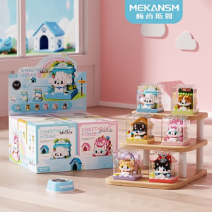 Mekansm Sweetheart House Building Blocks With Transparent Cover Mini Bricks Pet Dog Cat DIY Toy Gift