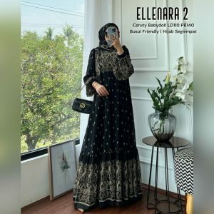 RG ZAHRA SET DRESS PLUS HIJAB ELLENARA CERUTI FASHION MUSLIM MAXY BAJU POLOS TERBARU GAUN PESTA KONDANGAN terbaru 2024 kekinian viral