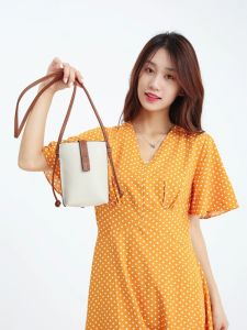 Mini Crossbody Phone Bag Top Layer Cowhide Genuine Leather Single Shoulder Bag Casual Simple Style Pure Color Vertical Square