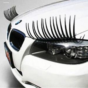 Headlight Stickers Car Eyelash Car Fake Eyelashes Bumper Stickers Car Lights Eyebrows Wedding Car Cat Rabbit Ears Roof Decorative Sticker