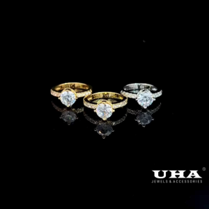 N1435 Nhẫn nữ đính đá cz cao cấp sáng lấp lánh UHA