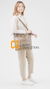 C2 Lunaria Brown Bucket Bag (Eco-Leather) - Tas Selempang Wanita