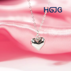 Dây Chuyền Bạc 925 HGJG Dây Chuyền Nữ Hình Trái Tim Dễ Thương Kiểu Dáng Đơn Giản Đeo Hằng Ngày