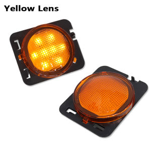 2pcs  Amber Side Marker Light For Jeep Wrangler JK 2007-2015 LED Car Front Bumper Turn Signal Indicator Lamp Bulb