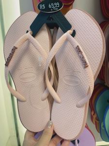 GiGi Pointed Toe Havana Havaianas Thong Slippers Women Summer Outdoor Flat Anti-Slip Sandals Beach Casual Color Block Rubber