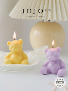 Geometric Bear Aromatherapy Candle Birthday Gift Home Decoration Fragrance Indoor Ambient Light Unique Shape Chinese Brand
