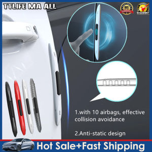 🚗Ready Stock🚗Car Door Edge Air=-bag Anti-collision Protector Anti-static Silicone Car Side Protection Guards Rear View Mirror Protection Strip