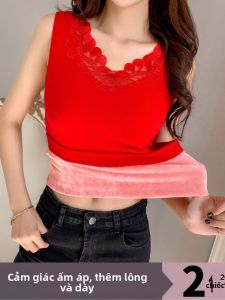 chaqi | Lace Trim V-Neck Slim Fit Tank Top for Women