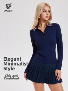 COSLEAF | Elastic Slimming Womens Long Sleeve Workout Top