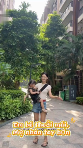 Địu Em Bé Thoáng Khí Dạng Võng Mềm Mại – Dây Đeo Bản Rộng Điều Chỉnh Gọn Nhẹ Tiện Mang Theo