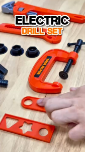 ชุดเครื่องมือช่าง สว่านของเล่น หมุนได้จริง พร้อมอุปกรณ์ 17 ชิ้น บทบาทสมมติ สว่าน PAM-HB-3233-1