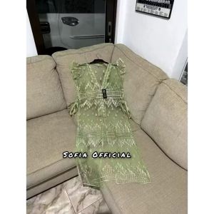 Outer Brokat Olla / Long Vest Outer Kondangan / Outer Wisuda / Outer Hari Raya / Motif Random