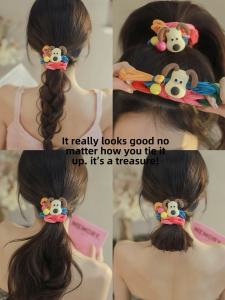 ยางยืดผมสุดน่ารักสำหรับผู้หญิง ยางยืดผมแบบใหม่ในปี 2023 ยางยืดผมที่ทนทานและมีความยืดหยุ่นสูง ทรงหัวสุนัข