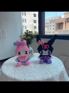 (Malay spot)Educational hobby assembly 3D toys mini building blocks 25cm 1200PCS Melody & Kuromi Toy Blocks girls gifts decorative ornaments plastic kids toys–Shop Now for Endless Fun