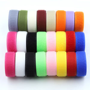2/5M Sew on Hook and Loop Non-Adhesive Colour Fabric Fastener Interlocking Tape Nylon Strip Sticky Velcros DIY Craft Supply 20mm
