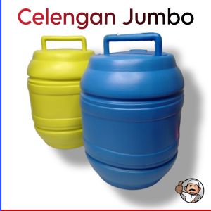 Celengan uang plastik jumbo ukuran besar merah kuning hijau biru Cod