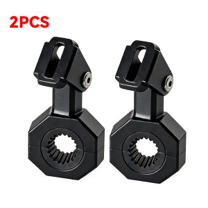 Motorcycle Spotlight Bracket Mount Fog Tube Fork Clamp Motorcycle Auxiliary Light Bracket 360° Adjustable Accessories