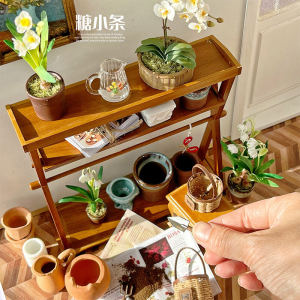 Sugar Small Strip Baby House Mini Vase Flower House Miniature Flower Pot Baby Flower Props Model 12 Points 6 Points Blythe