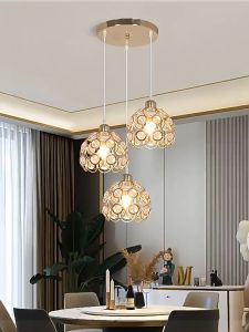 Chandelier Ceiling lamp Modern LED three head crystal chandelier bar bedroom living room chandelier